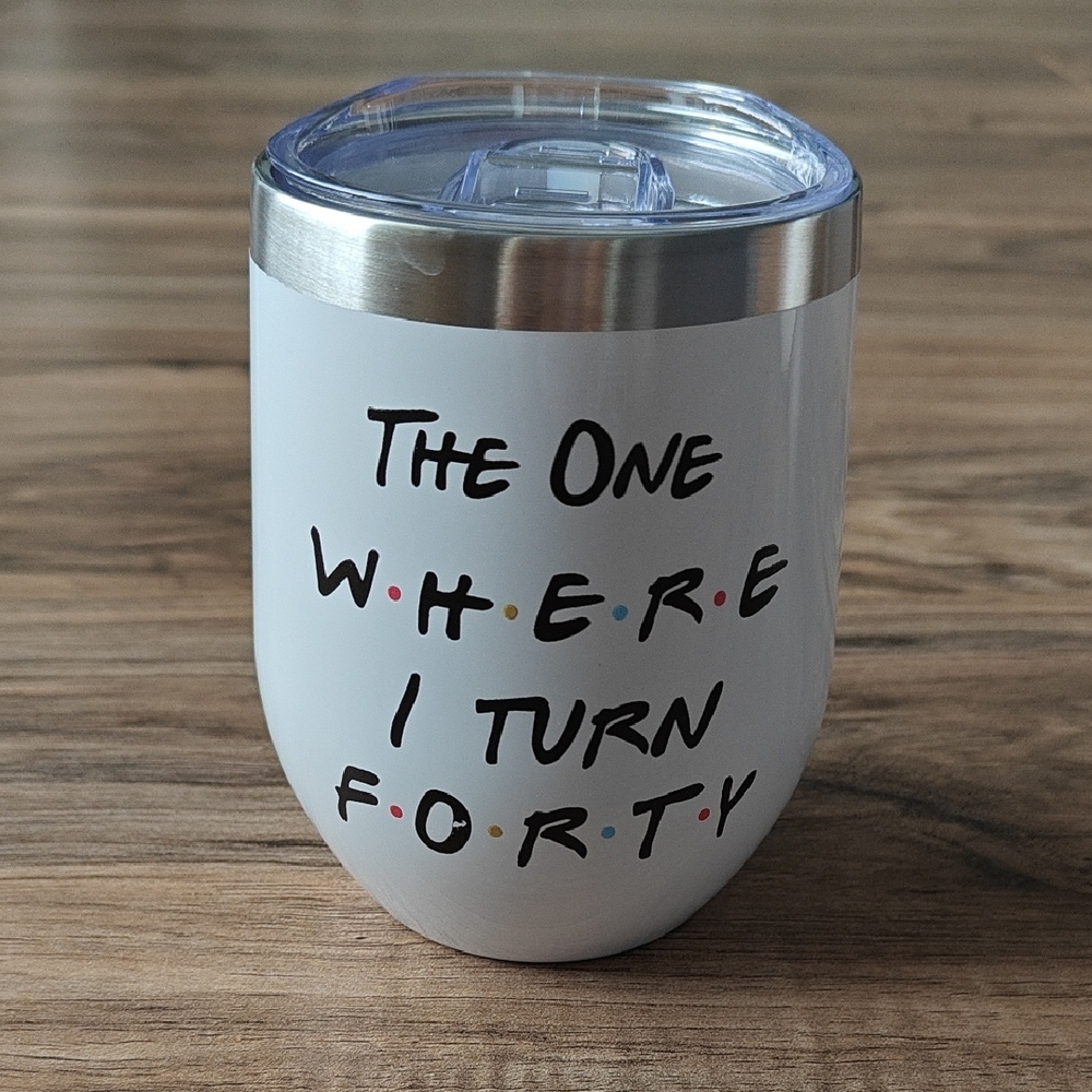 Like New FRIENDS 40th Birthday Insulated Tumbler